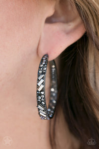 GLITZY By Association - Black Earrings
