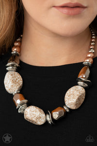 In Good Glazes - Brown Necklace