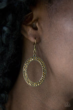 Load image into Gallery viewer, Go Down In Glitter - Brass Earrings