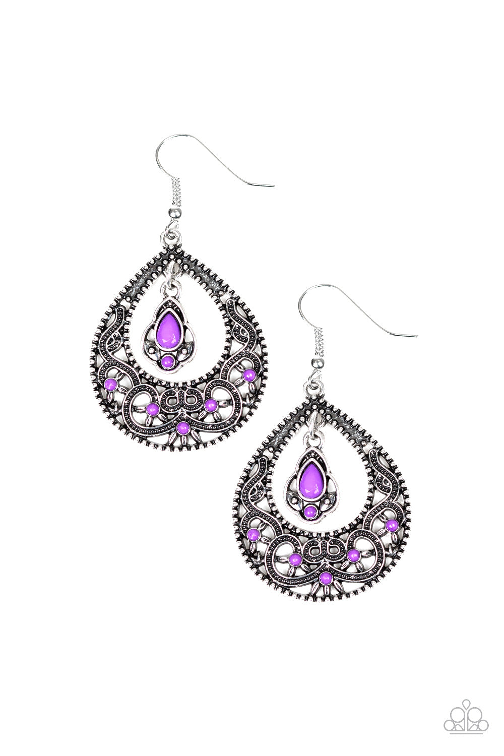 All-Girl Glow - Purple Earrings