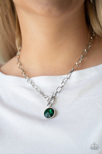 She Sparkles On - Green Necklace