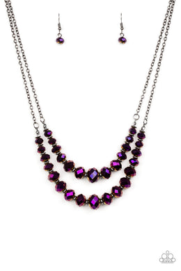 Strikingly Spellbinding - Purple Necklace