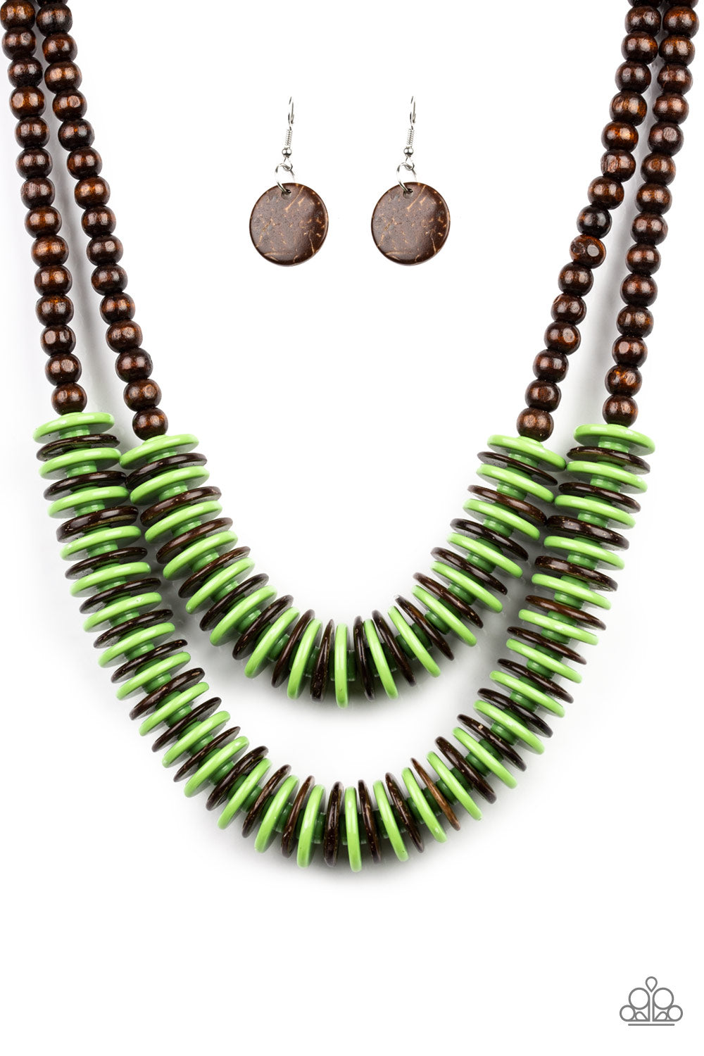 Dominican Disco - Green Necklace