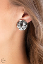 Load image into Gallery viewer, Noticeably Knotted - Silver Clip-on Earrings