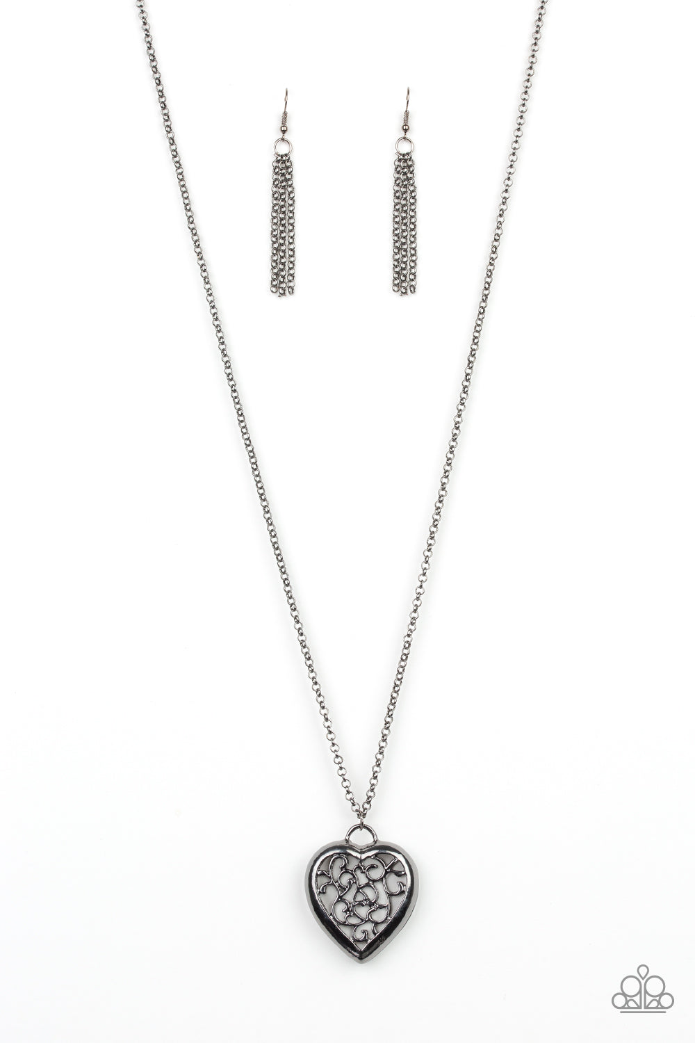 Victorian Valentine - Black Necklace
