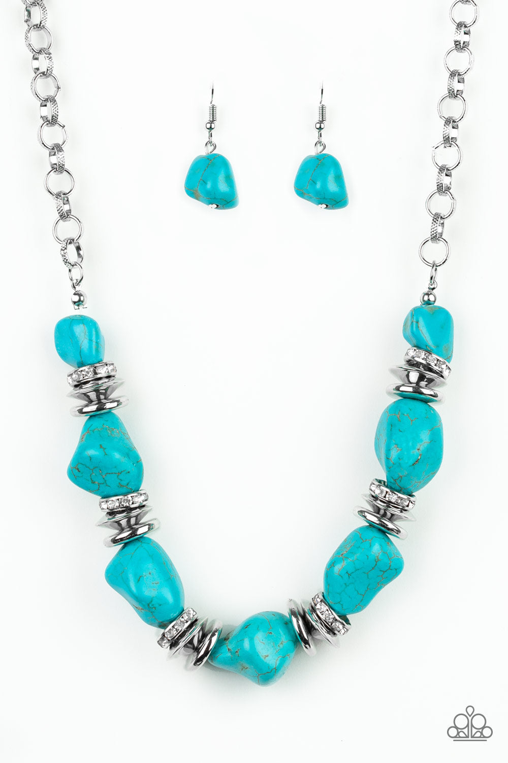Stunningly Stone Age- Blue Necklace