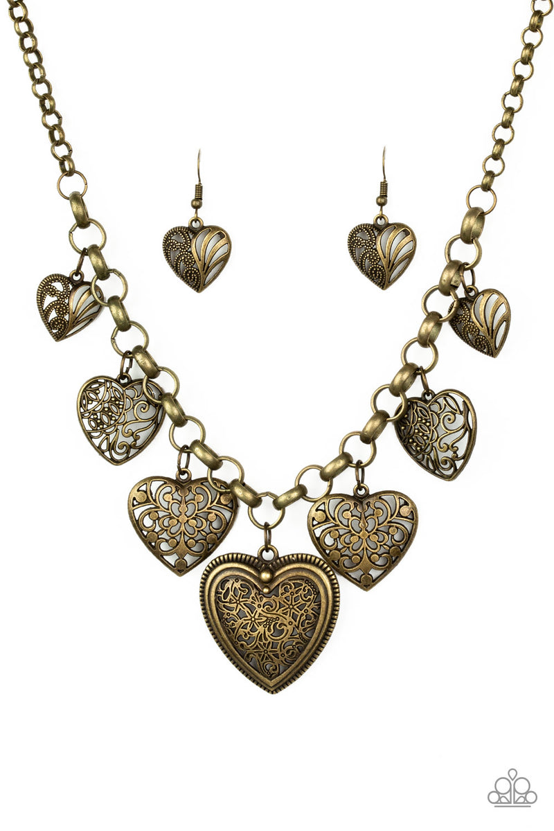 Love Lockets - Brass Necklace