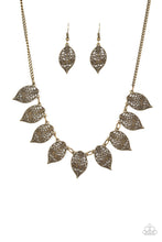 Load image into Gallery viewer, Leafy Lagoon - Brass Necklace