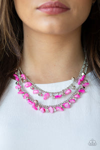 Pebble Pioneer - Pink Necklace