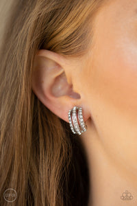 Pretty Pristine - White Clip on Earrings
