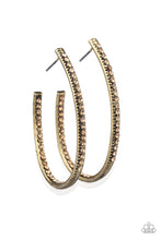 Load image into Gallery viewer, Globetrotting Glitter - Brass Earrings