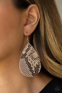 Hiss, Hiss - Brown Earrings
