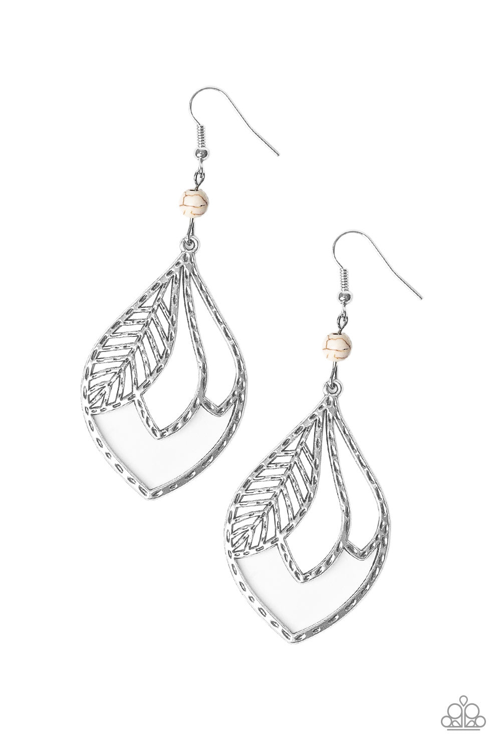 Absolutely Airborne - White Earrings