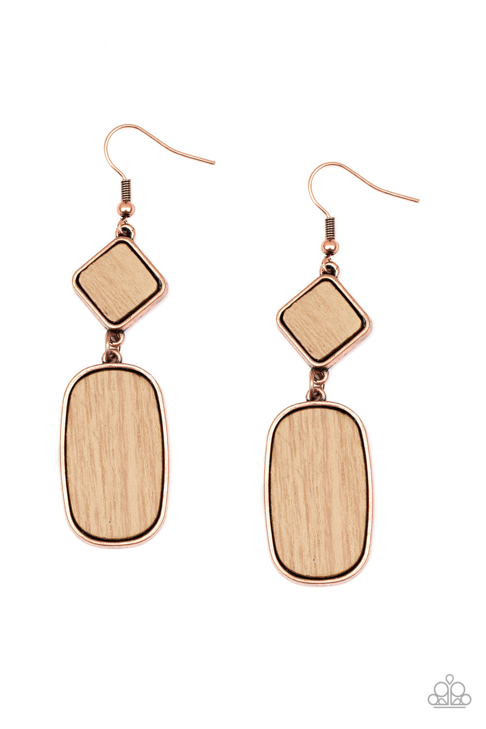 You WOOD Be So Lucky - Copper Earrings