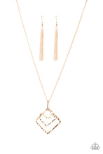 Load image into Gallery viewer, Square It Up - Rose Gold Necklace