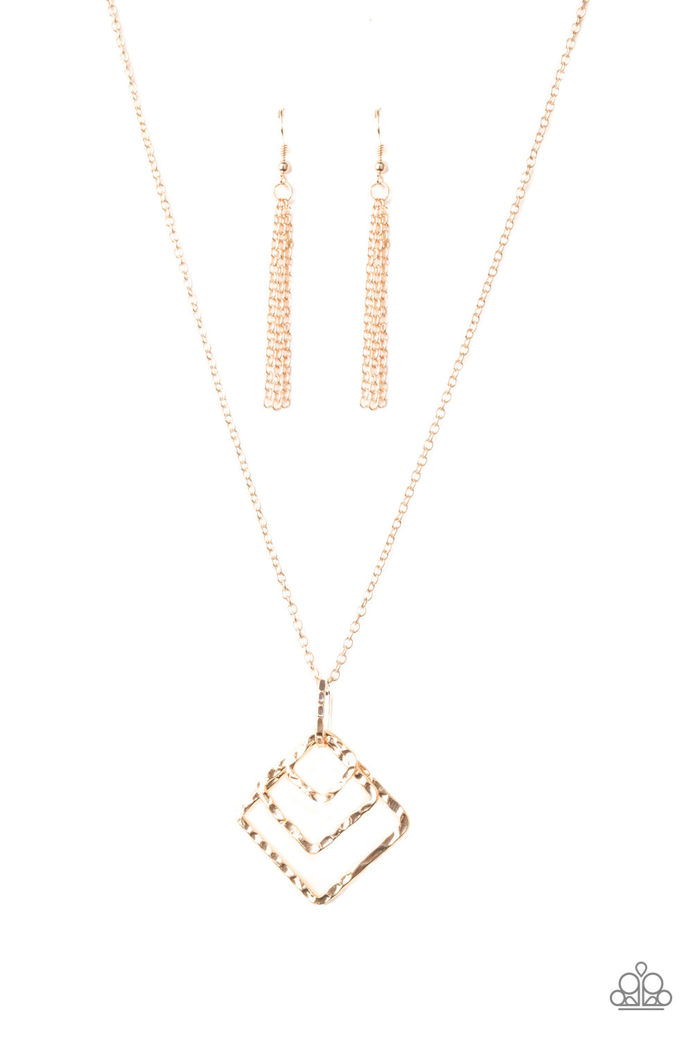 Square It Up - Rose Gold Necklace