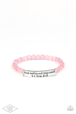 So She Did - Pink Bracelet