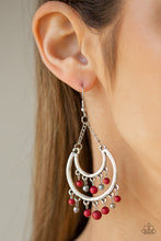Load image into Gallery viewer, Free-Spirited Spirit - Red Earrings