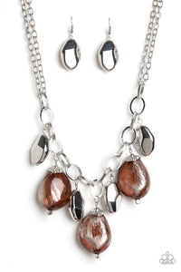 Looking Glass Glamorous - Brown Necklace