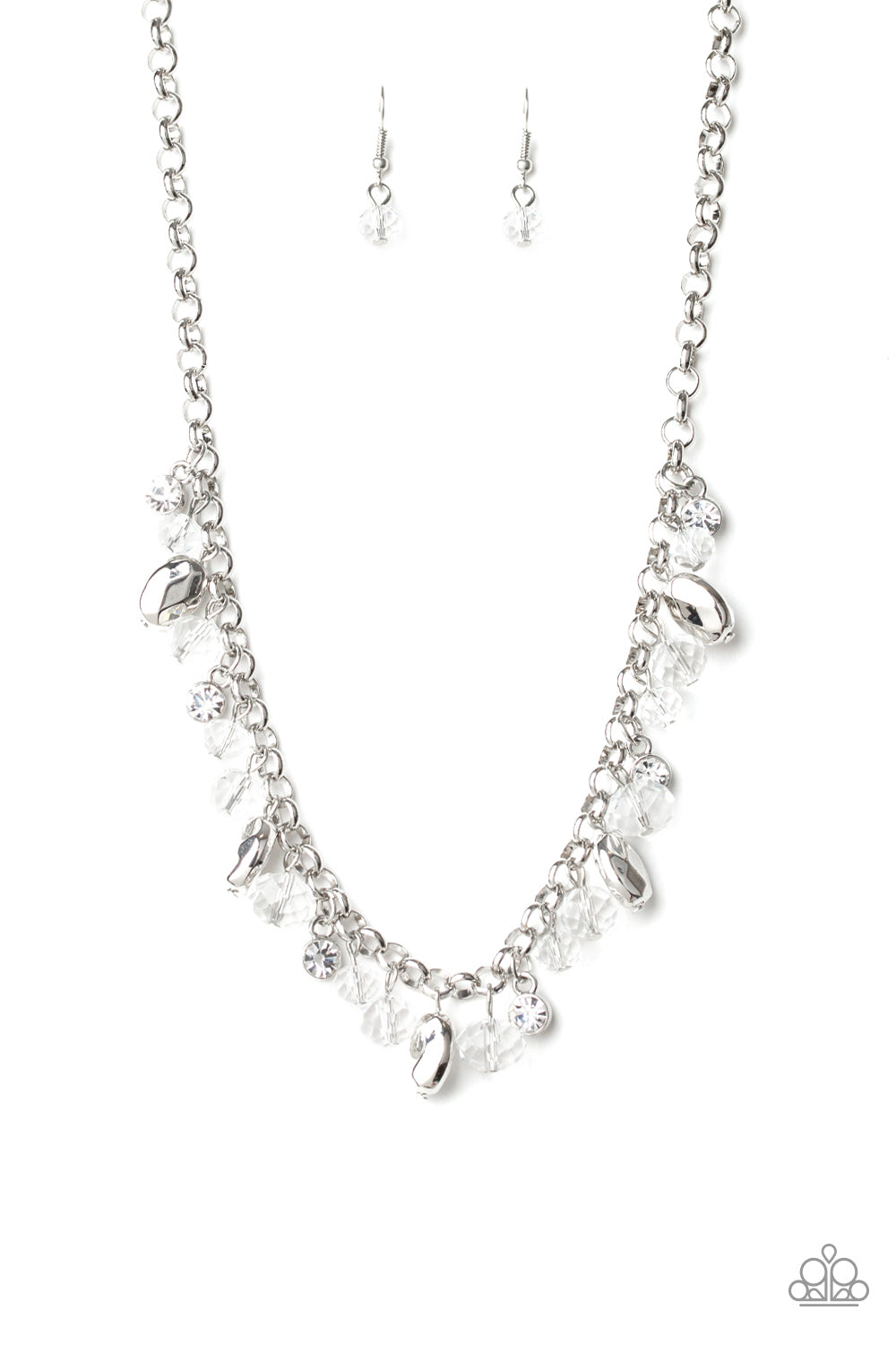 Downstage Dazzle - White Necklace