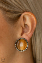 Load image into Gallery viewer, Get Up and GLOW - Brown Clip on Earrings