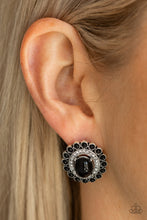 Load image into Gallery viewer, Floral Flamboyance - Black Earrings