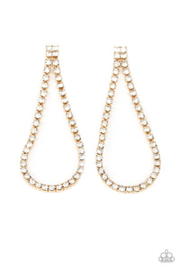 Diamond Drops - Gold Earrings