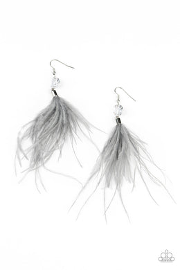 Feathered Flamboyance - Silver Earrings