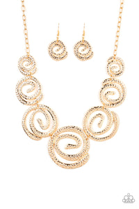 Statement Swirl - Gold Necklace