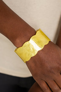 Retro Ruffle - Yellow Bracelet