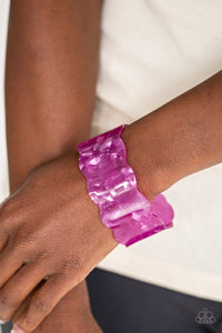 Retro Ruffle - Purple Bracelet