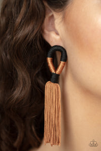 Moroccan Mambo - Brown Earrings