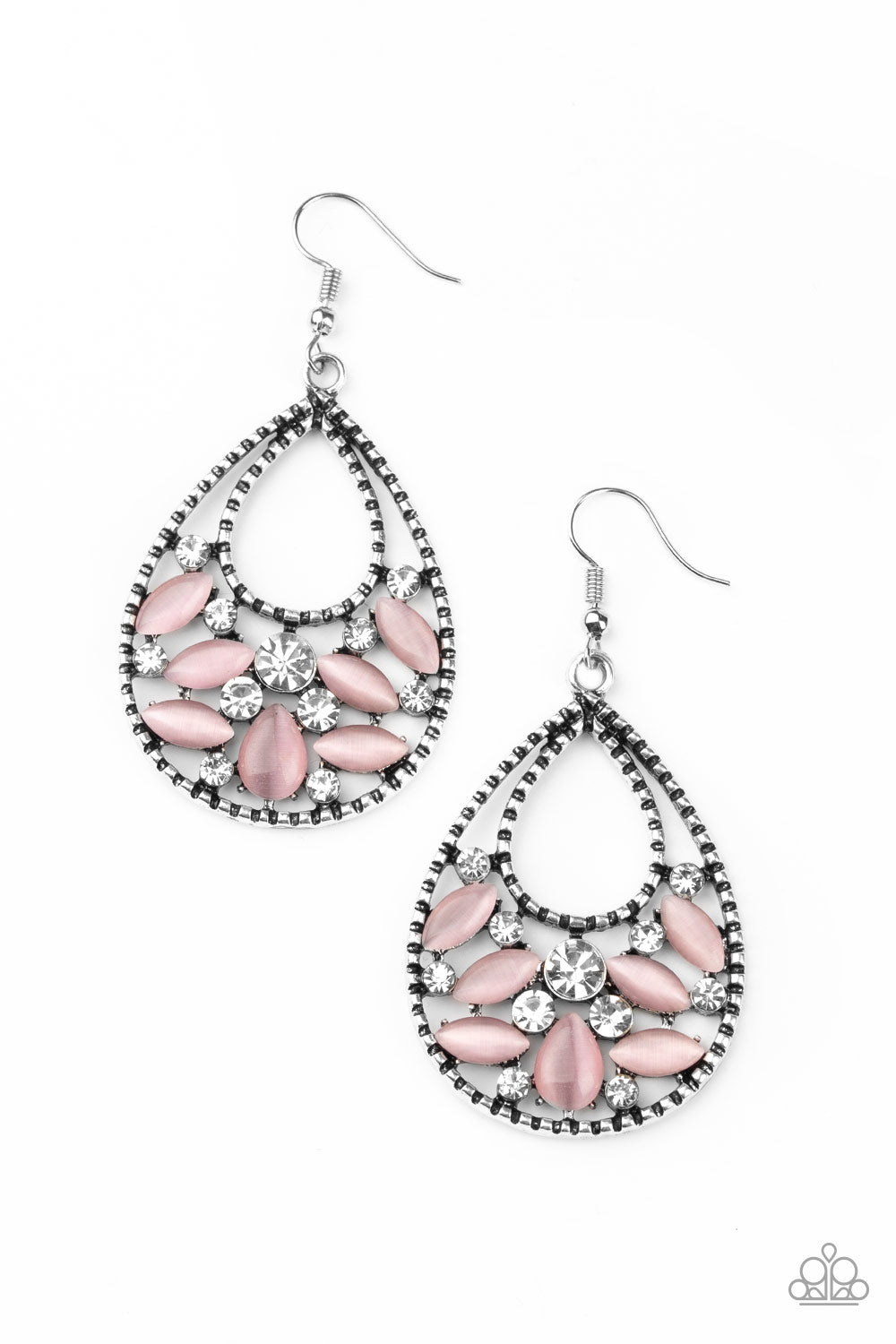 Dewy Dazzle - Pink Earrings