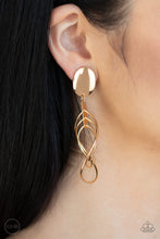 Load image into Gallery viewer, Metallic Foliage - Gold Clip-on Earrings