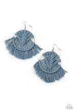 Load image into Gallery viewer, All About MACRAME - Blue Earrings