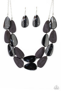 Colorfully Calming - Black Necklace