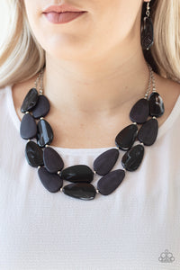 Colorfully Calming - Black Necklace