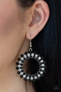 Pearly Poise - Black Earrings