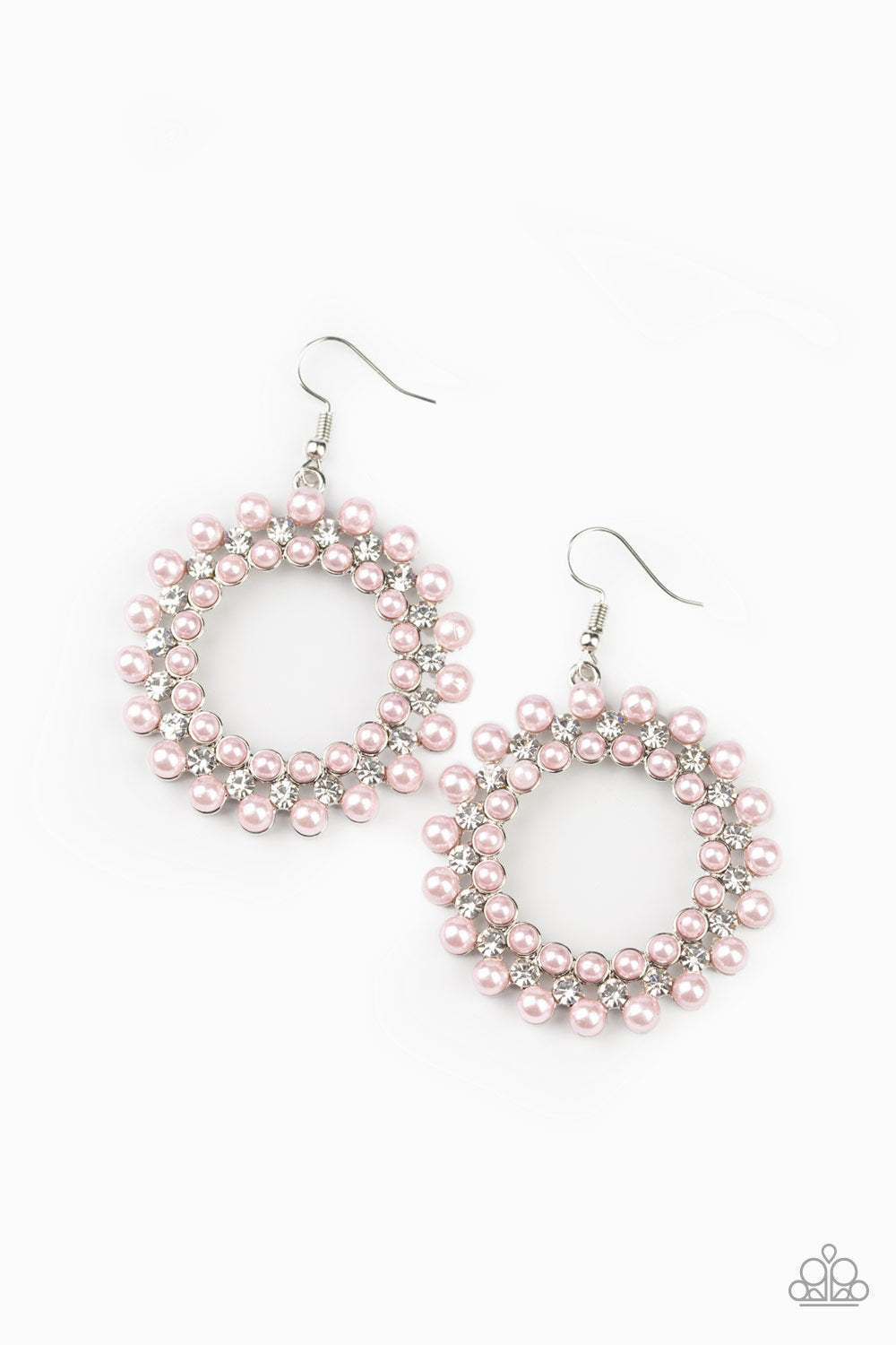 Pearly Poise - Pink Earrings