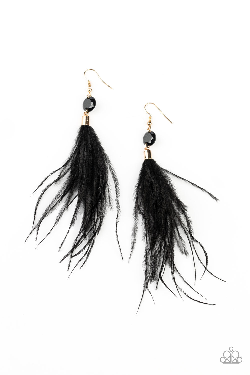 Feathered Flamboyance - Gold Earrings