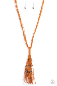 Hand-Knotted Knockout - Orange Necklace