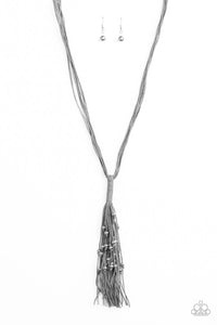 Hand-Knotted Knockout - Silver Necklace
