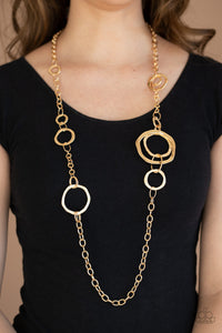 Amped Up Metallics - Gold Necklace
