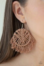 Load image into Gallery viewer, All About MACRAME - Brown Earrings