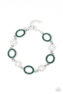 Bubbly Bedazzle - Green Bracelet