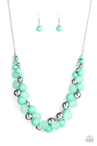 Bubbly Brilliance - Green Necklace