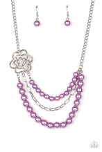 Load image into Gallery viewer, Fabulously Floral - Purple Necklace