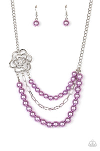 Fabulously Floral - Purple Necklace