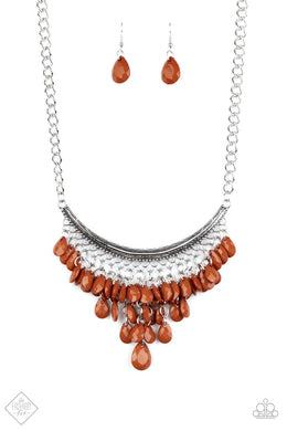 Rio Rainfall - Brown Necklace