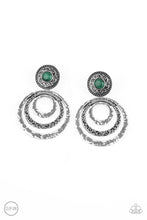Load image into Gallery viewer, Bare Your Soul - Green Clip on Earrings